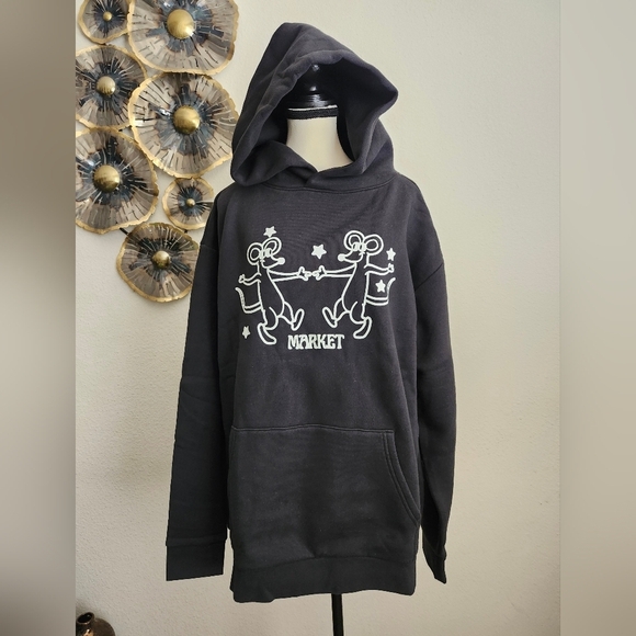 Market Black Hoodie M - Picture 1 of 7